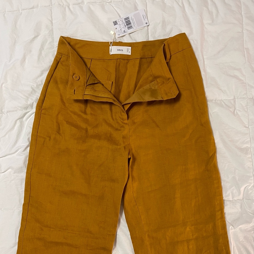 MNG Wide Leg Linen Pant